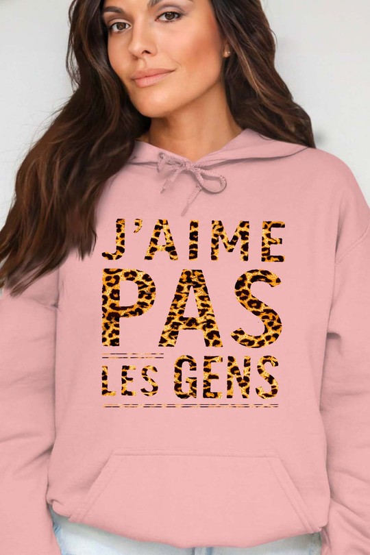 Social Nope - Sweat Capuche Femme-ROSE