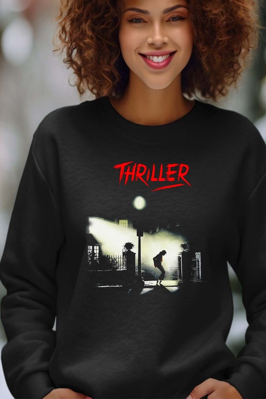 Midnight Thriller - Sweat Col Rond Femme-NOIR