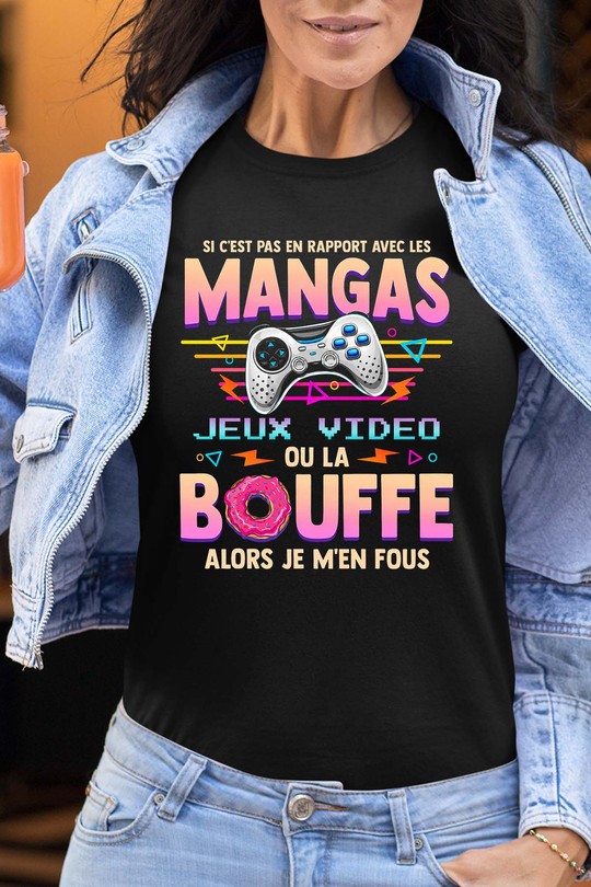 Otaku Gamer - Tshirt Femme-NOIR