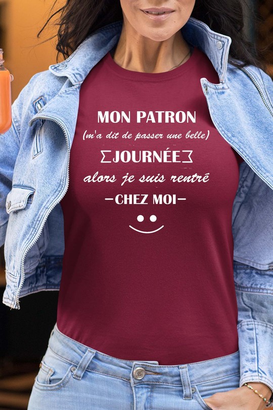 Work Escape - Tshirt Femme-BORDEAUX