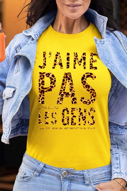Social Nope - Tshirt Femme - FC-JAUNE