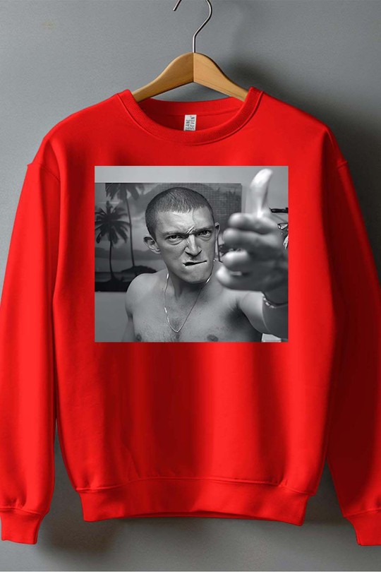 La Haine - Sweat Col Rond Homme-ROUGE