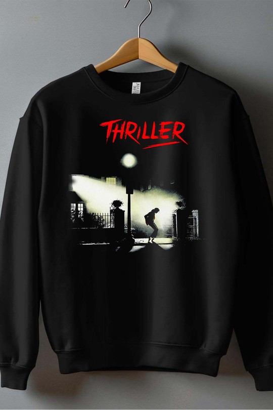 Midnight Thriller - Sweat Col Rond Homme-NOIR