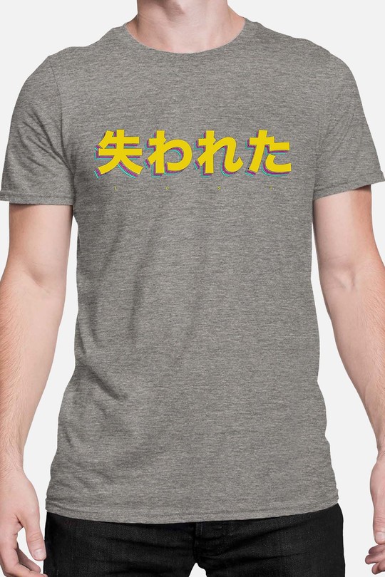lost jp - Tshirt Homme-GRIS