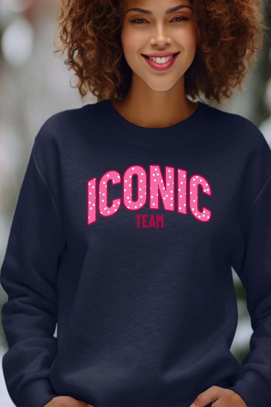 ICONIC TEAM K - Sweat Col Rond Femme-MARINE
