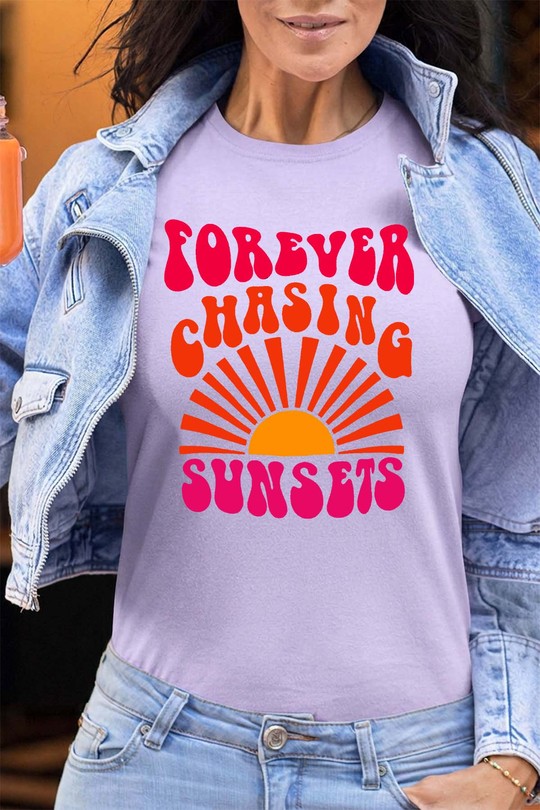 forever chaising sunset - Tshirt Femme - FC-VIOLET