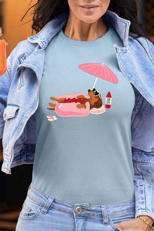 Happy weekend - Tshirt Femme - FC-BLEU CIEL