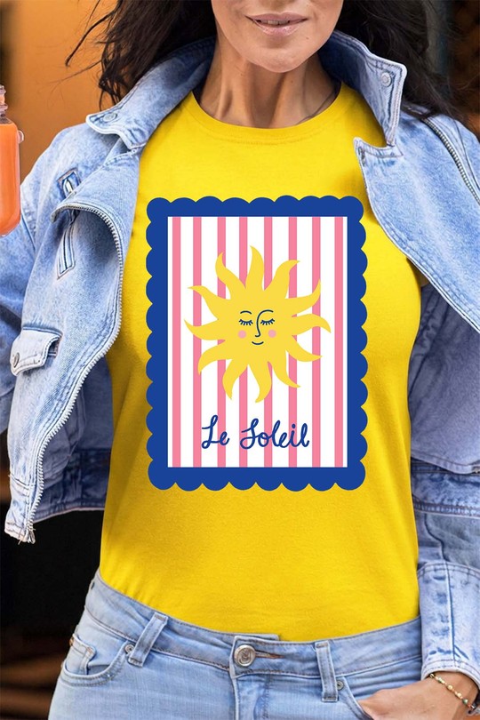 le soleil frame - Tshirt Femme - FC-JAUNE