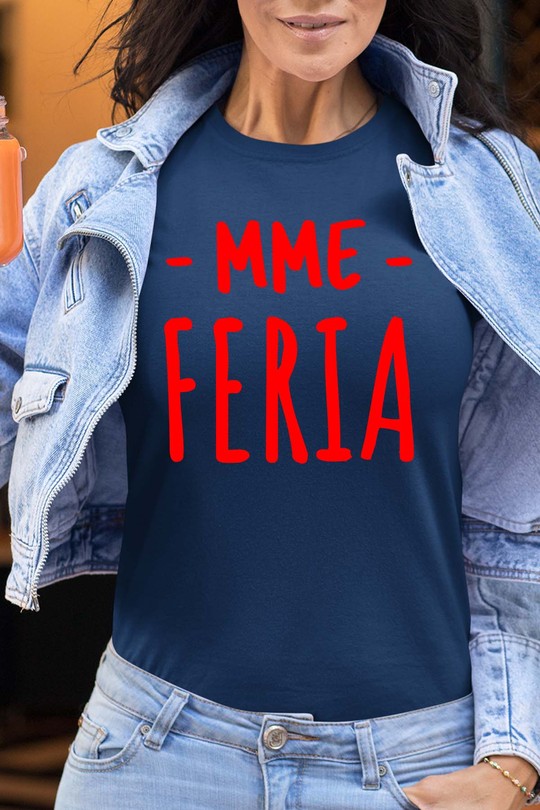 mme feria - Tshirt Femme-MARINE