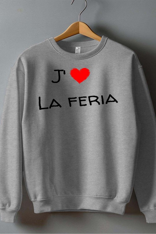 jaim la feria - Sweat Col Rond Homme-GRIS