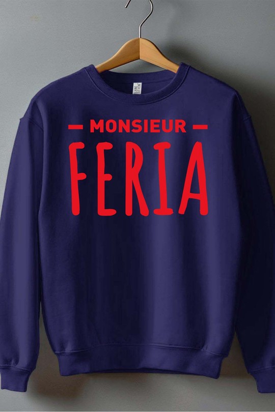 monsieur feria - Sweat Col Rond Homme-MARINE