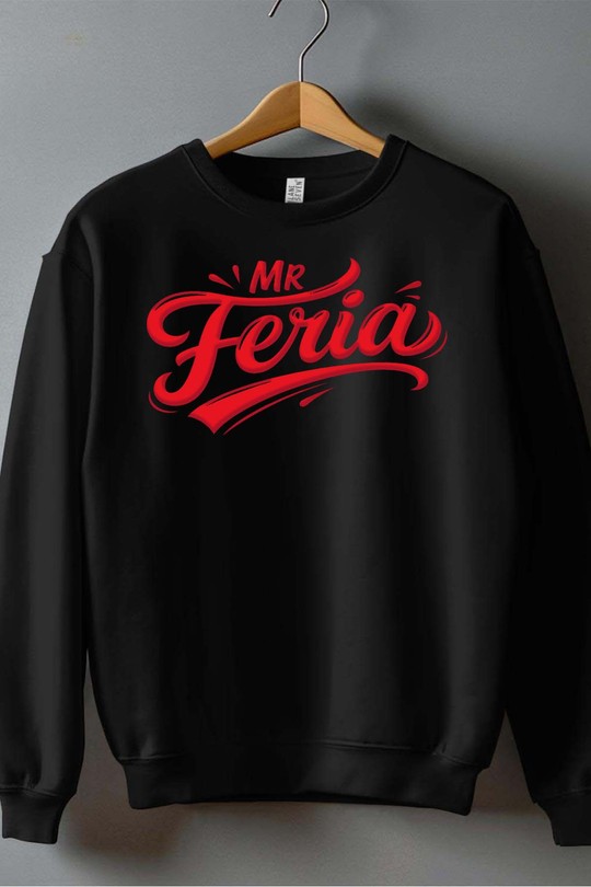 mr feria - Sweat Col Rond Homme-NOIR