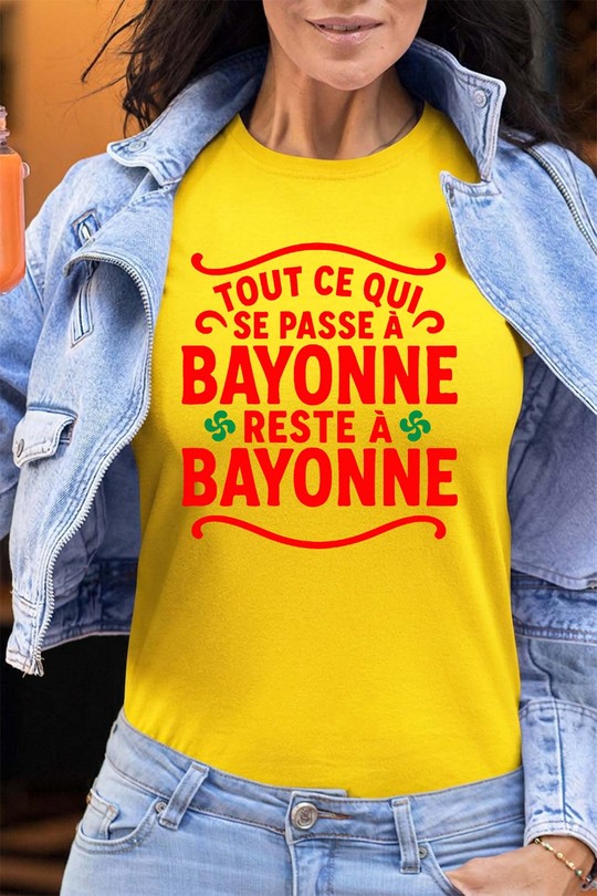 passe a bayonne - Tshirt Femme - FC-JAUNE
