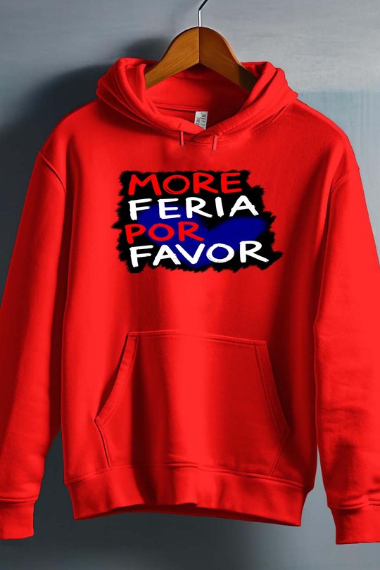 more feria por favor - Sweat capuche Homme-ROUGE