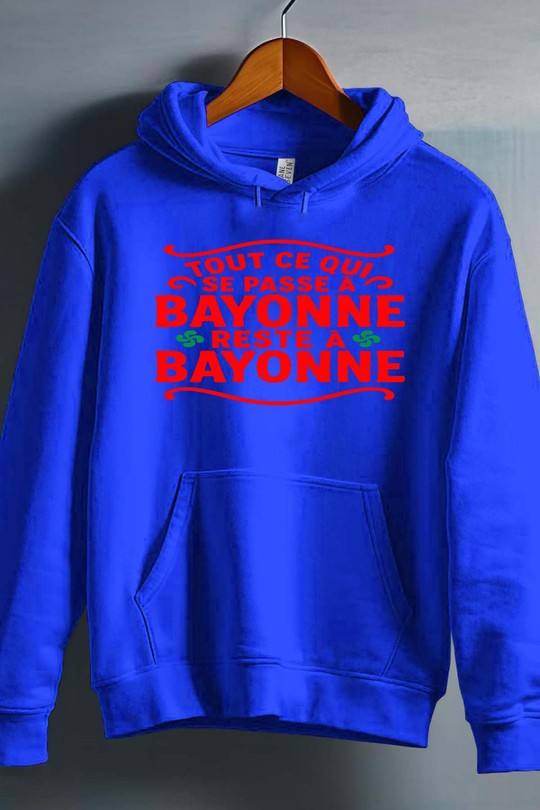 passe a bayonne - Sweat capuche Homme-BLEU ROI