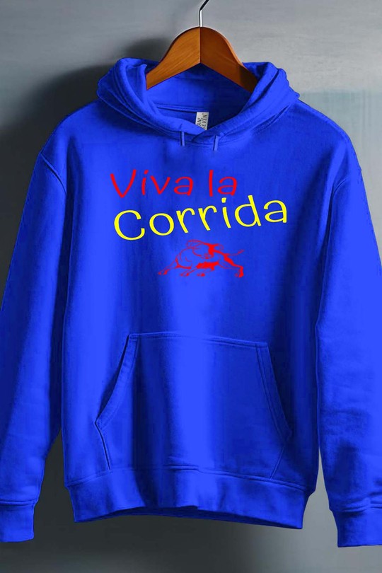 viva la corrida - Sweat capuche Homme-BLEU ROI