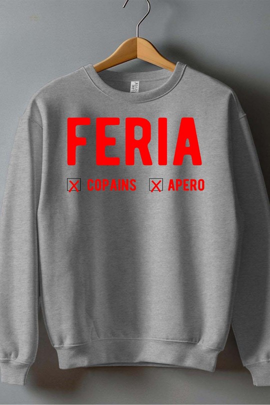 feria x apero - Sweat Col Rond Homme-GRIS