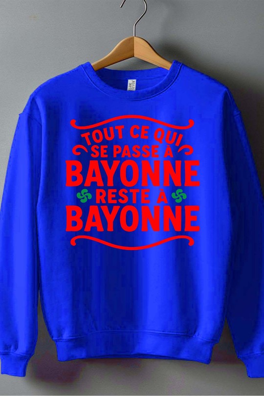 passe a bayonne - Sweat Col Rond Homme-BLEU ROI
