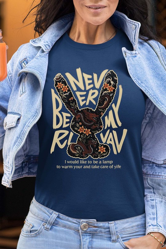 NEVER BE MY R - Tshirt Femme-MARINE