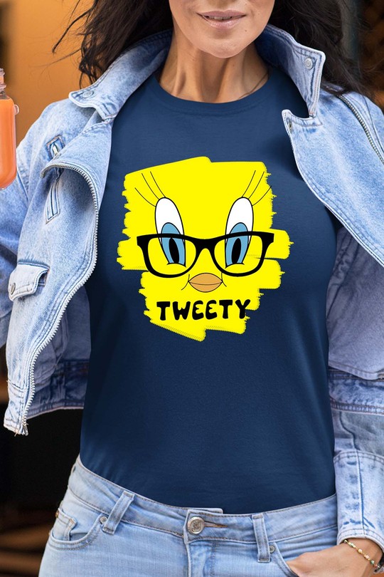 teety FACE k - Tshirt Femme-MARINE