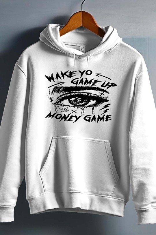 wake game up - Sweat capuche Homme-BLANC