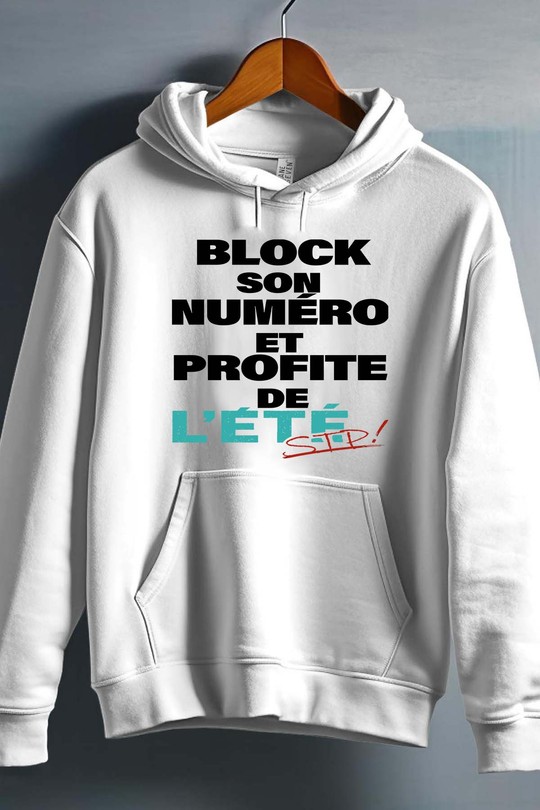 block profite été - Sweat capuche Homme-BLANC