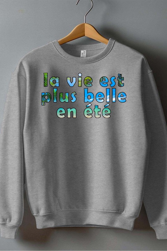 belle en ete - Sweat Col Rond Homme-GRIS