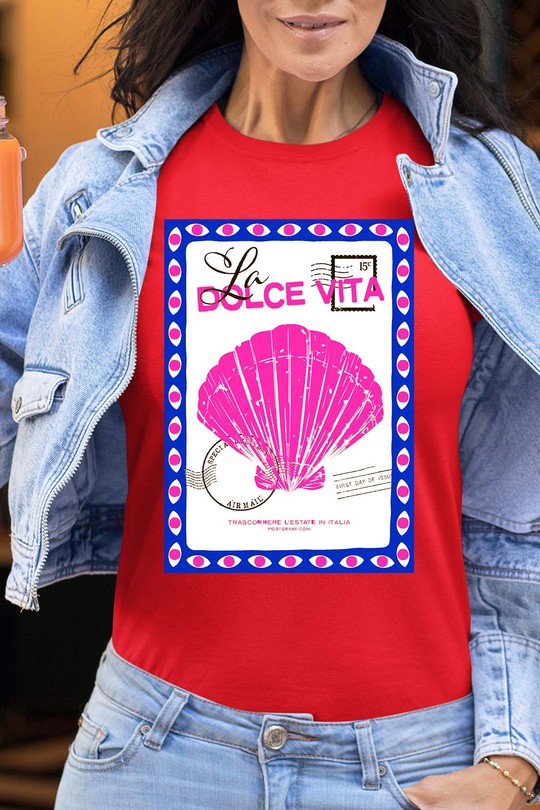 Dolce vita JB - Tshirt Femme-ROUGE