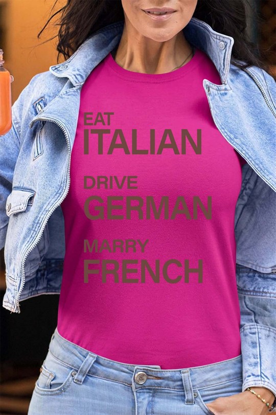 marry french - Tshirt Femme - FC-FUSHIA