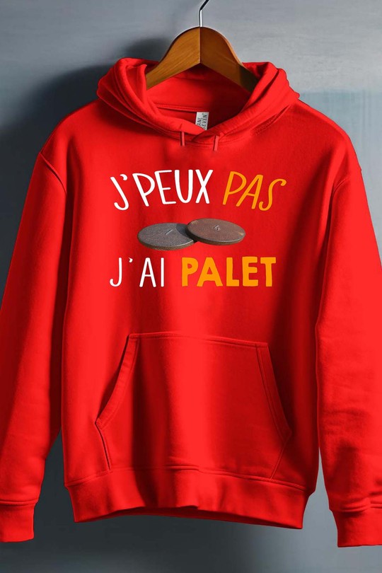 j ai palet - Sweat capuche Homme-ROUGE