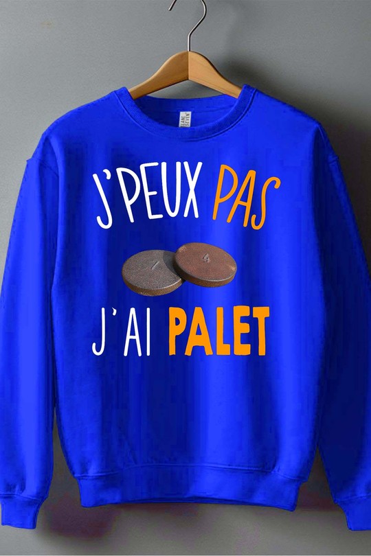 j ai palet - Sweat Col Rond Homme-BLEU ROI