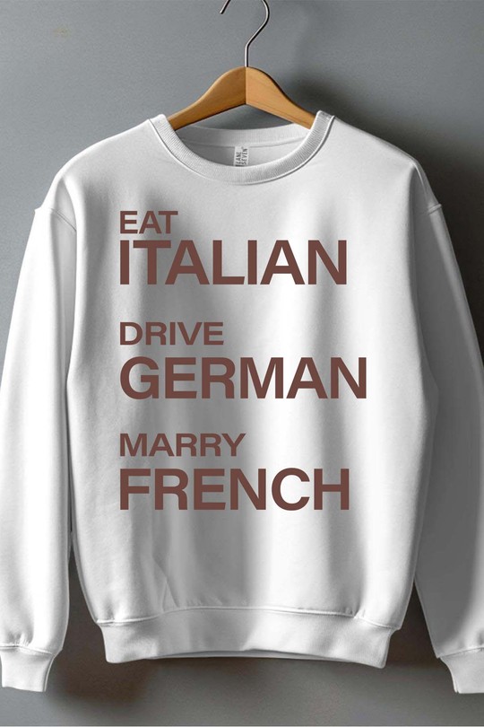 marry french - Sweat Col Rond Homme-BLANC