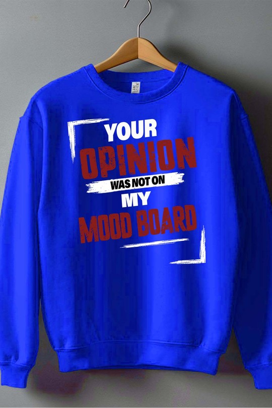 my mood - Sweat Col Rond Homme-BLEU ROI