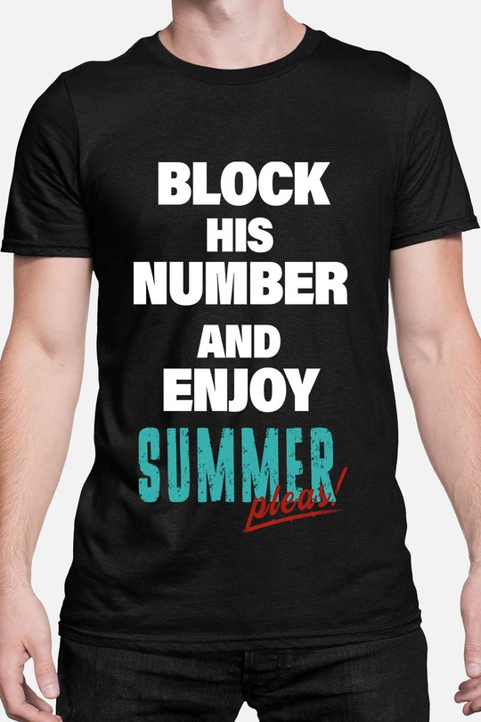 block enjoy summer - Tshirt Homme-NOIR