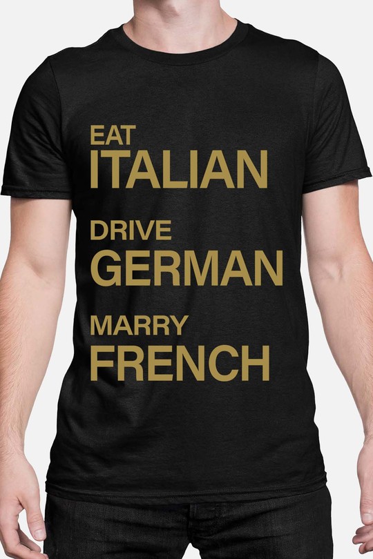 marry french - Tshirt Homme-NOIR