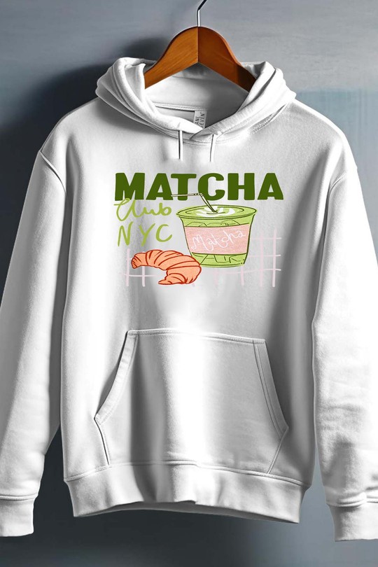 matcha club nyc - Sweat capuche Homme-BLANC