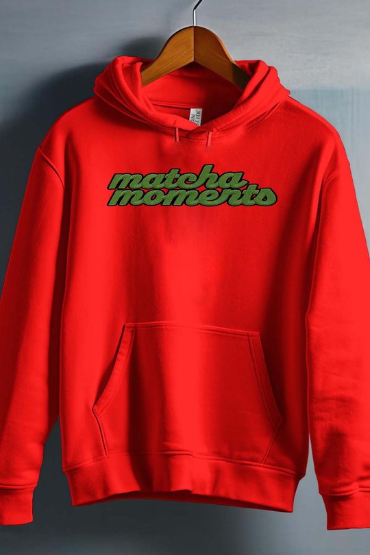 matcha moments - Sweat capuche Homme-ROUGE