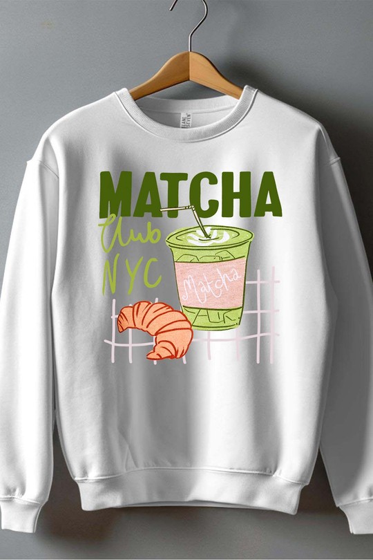 matcha club nyc - Sweat Col Rond Homme-BLANC