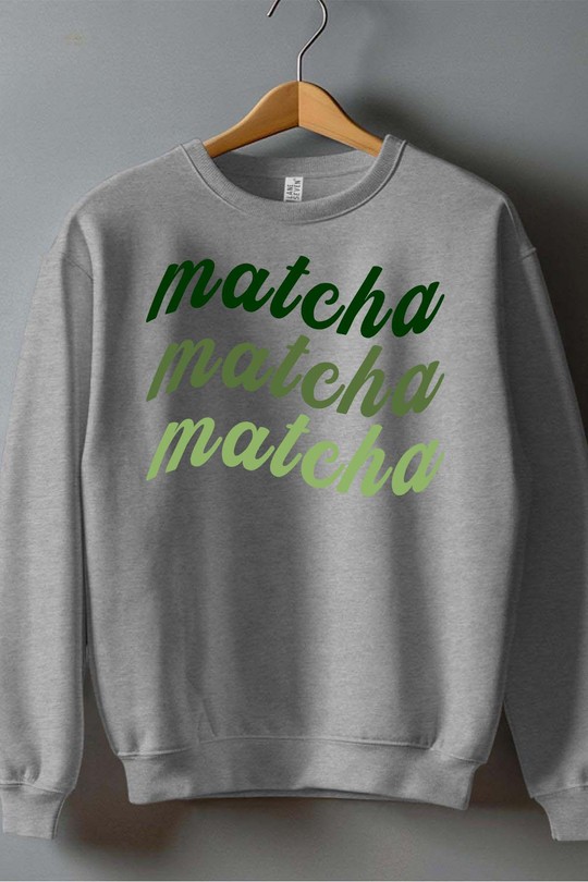 matcha ultrason - Sweat Col Rond Homme-GRIS
