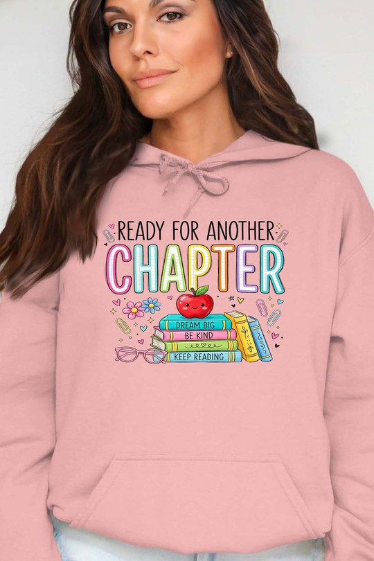 ready for another chapter - Sweat Capuche Femme-ROSE