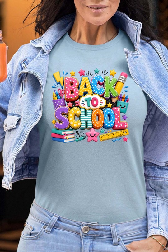 BACK to school art - Tshirt Femme - FC-BLEU CIEL