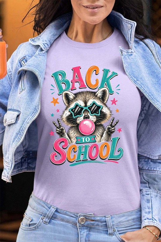 BACK to school racoon - Tshirt Femme - FC-VIOLET