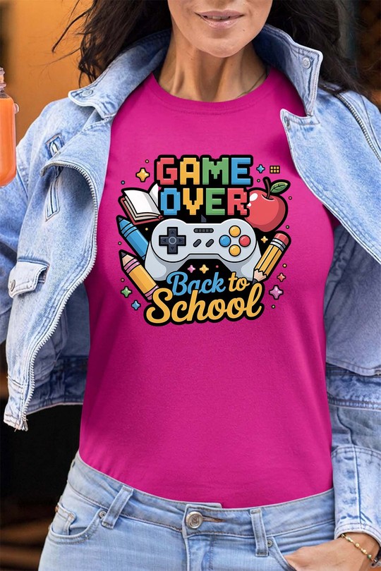 BS GAME OVER - Tshirt Femme - FC-FUSHIA