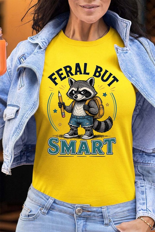 Feral but smart - Tshirt Femme - FC-JAUNE