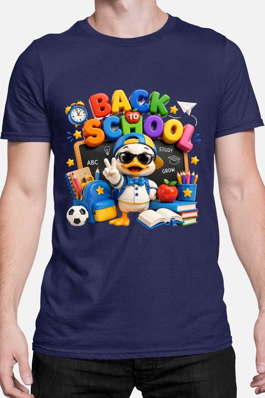 BACK to school duck - Tshirt Homme-MARINE