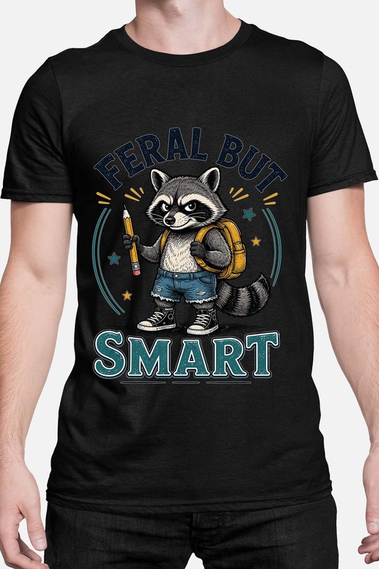Feral but smart - Tshirt Homme-NOIR