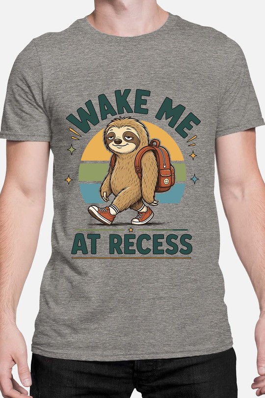 Wake Me At Recess - Tshirt Homme-GRIS
