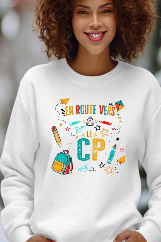 Route CP - Sweat Col Rond Femme-BLANC