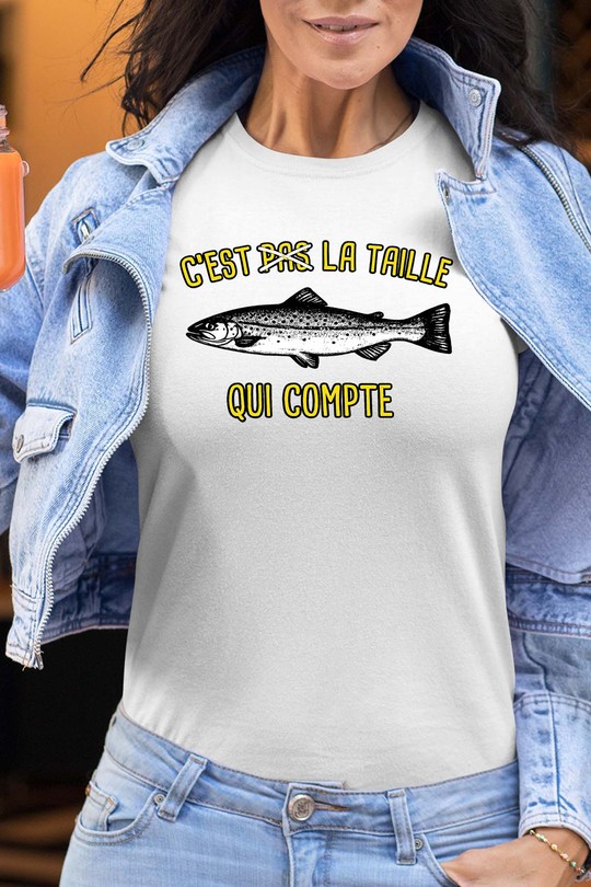 Taille compte poisson - Tshirt Femme-BLANC