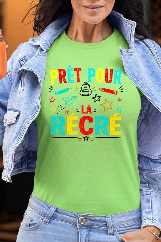 Prêt récré - Tshirt Femme - FC-VERT CLAIR